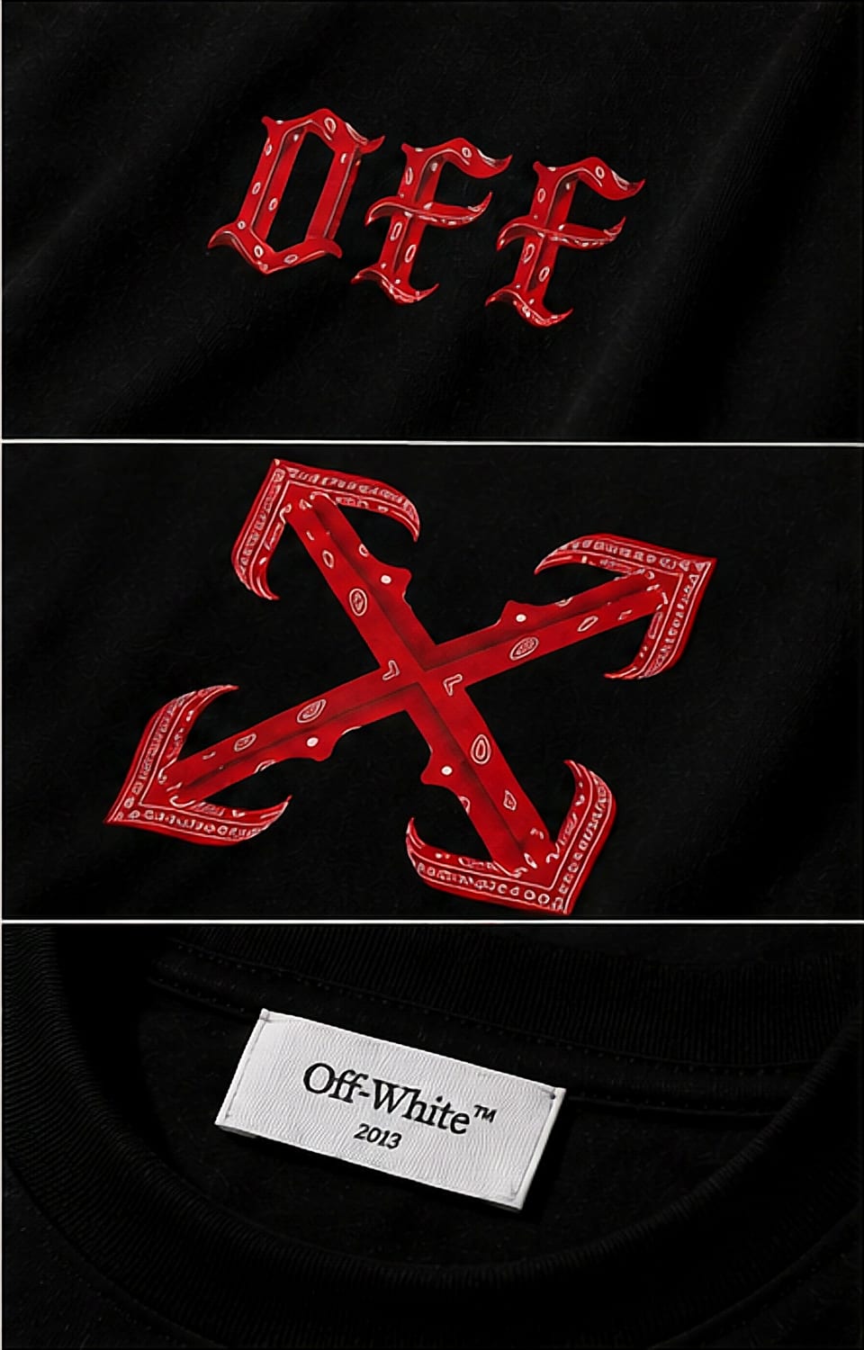 Off-White — Flechas Escarlata · Detalle